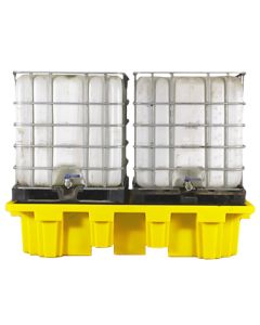 Double IBC Spill Containment Pallet With Grid