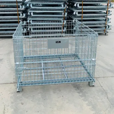 Stackable Pallet Cage - Foldable Wire Mesh, 800KG Capacity Stackable Pallet Cage - Foldable Wire Mesh, 800KG Capacity